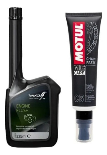 Motul C5 Lubricante Cadenas En Crema + Lavado Interno Motor