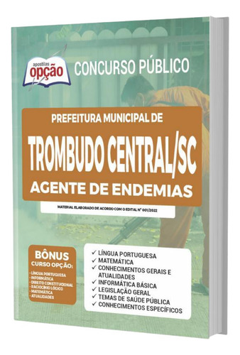 Apostila Prefeitura Trombudo Central Sc Agente De Endemias