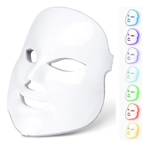 Máscara Led 7 Colores Tratamiento Facial Fototerapia Regalo