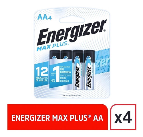 Imagen 6 de 10 de Pilas Energizer Aa Max Plus Alcalina Blister X4 Mas Duracion