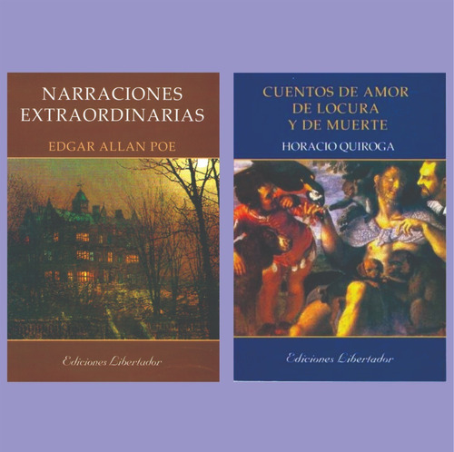 Horacio Quiroga Edgar A Poe Lote X 2 Libros Nuevos Cuentos 