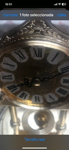 Reloj Citizen De Mesa Dorado Con Pendulo No Funciona