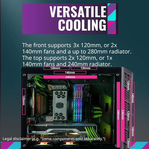 Cooler Master Masterbox Mb320l Argb Micro-atx Con Doble A...