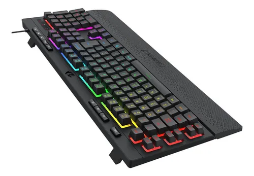Teclado Gamer Membrana Redragon Shiva Rgb V2 Preto Preto Português Brasil