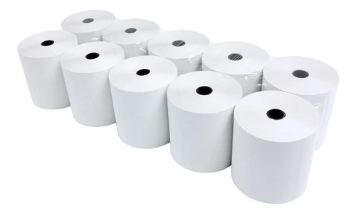 10 Rollos Papel Térmico 80mm X 80mts, Para Impresoras 80mm