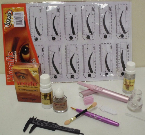 Kit P/ Curso Designer Sobrancelha Henna Castanho3 Acessórios