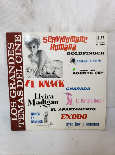 Los Grandes Temas Del Cine Disco Lp Vinilo Acetato 