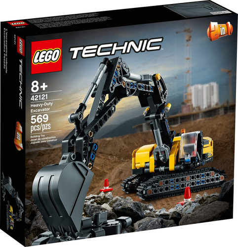 Technic 2 Em 1 Escavadeira Para Trabalhos Pesados Lego Quantidade de peças 569