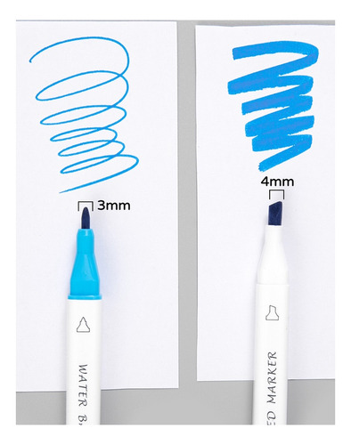 Caneta Brush Pen Duas Pontas Dual Tip Com 18 Cores