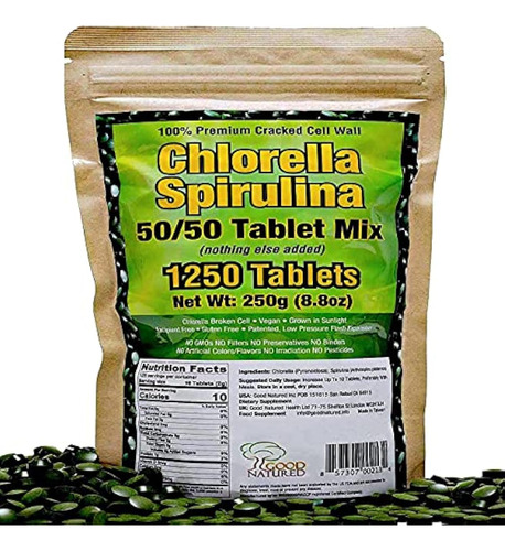 Espirulina Chlorella Premium | 1,250 Tabletas (suministro Pa