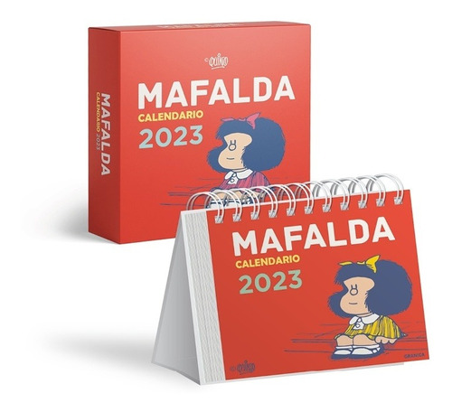 Mafalda 2023 Calendario De Escritorio Con Caja - Rojo - Quin