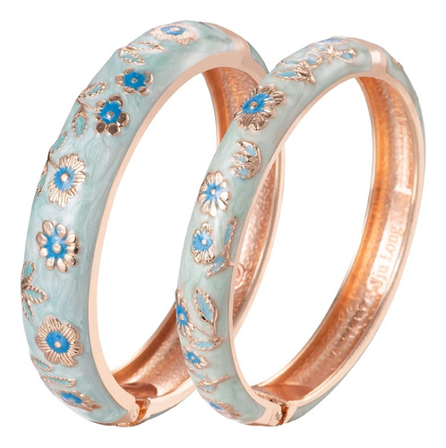 Ujoy Brazaletes Cloisonne Precioso Conjunto De Panda Floral 