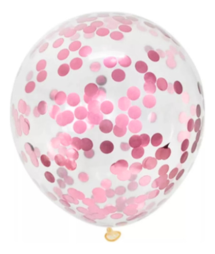 Globos Latex Rellenos De Confetti 12 Pulgadas X50u Deco Rosa