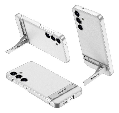 Funda De Teléfono Con Carcasa Dura Y Soporte De Cuero De Pi
