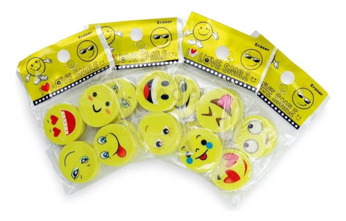 7 Pack Goma De Borrar Emoji  Borradores  Escolar