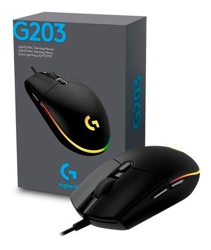 Mouse Gamer Logitech G203 Usb - Negro