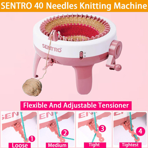 Máquina De Tejer Sentro 40 Agujas Kit Circular Automático