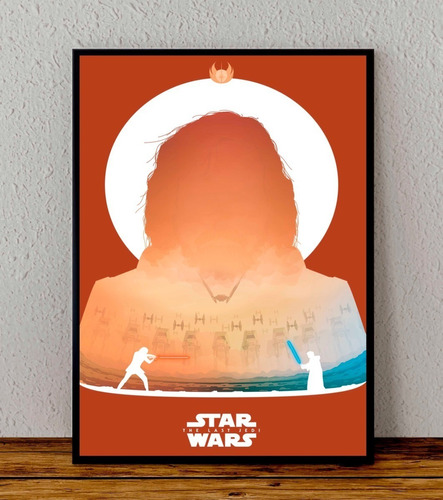 Cuadro 33x48 Poster Enmarcado Star Wars Ultimo Jedi Kylo Rey