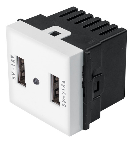 Toma Con 2 Puertos Usb De 1.5 Módulos, Línea Toledo, Basic