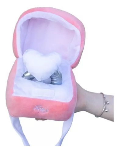 Caja De Regalo De Peluche Con Anillo De Diamantes Grande Par