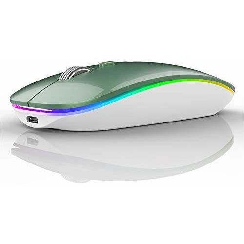 Mouse Tenmos Led Usb Recargable 2.4ghz Bluetooth -verde