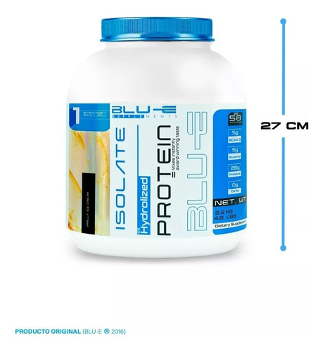 Proteína Whey Hidrolizada Isolate Blu-e 2.2kg Varios Sabores Vainilla