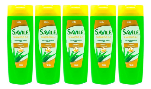 5 Shampoo Savilé Miel 2 En 1 Limpieza Y Suavidad 180ml