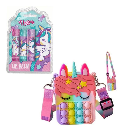 Regalo Para Niñas Pack Morral Unicornio Y Gloss Unicornio