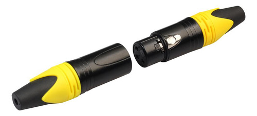 2 X 5 Pares Conector Xlr , Macho Y Hembra Amarillo