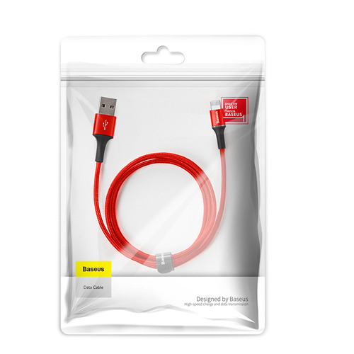 Cable Carga Rapida Usb-a A Lightning 1m Baseus Para iPhone Color Rojo