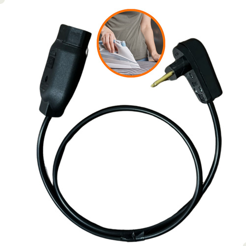 Extensão Eletrica Pequena Para Micoondas 10/20a Bivolt Cor Preto 127/220v