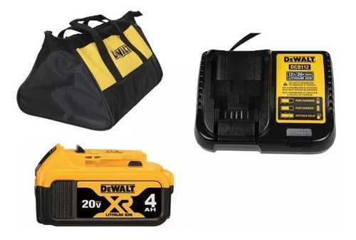 Pack Batería 4,0 Ah + Cargador Dcb 112 Dewalt + Bolso - E.o.