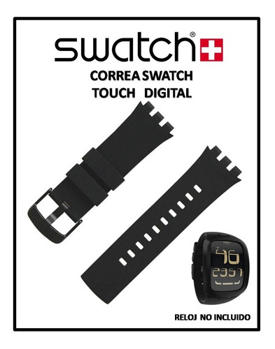 Correa Swatch Touch Digital Negra Original Y Nueva