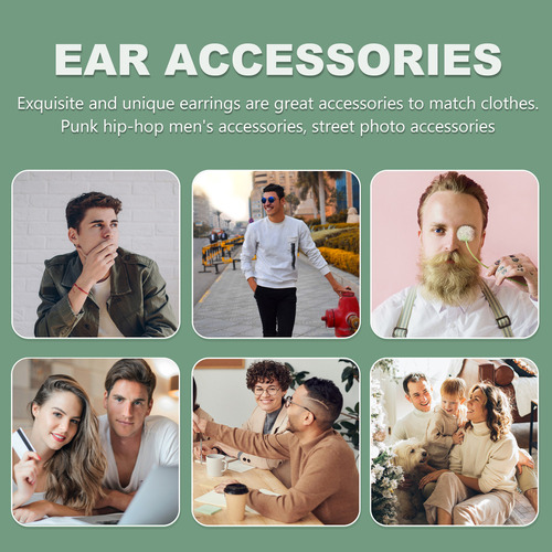 Pendientes Con Forma De Cruz Con Forma De Oreja Para Hombre