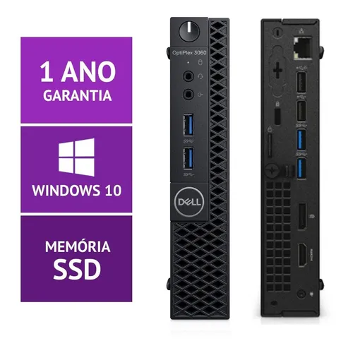 Micro Computador Dell 3060 I5 8gb 128 Ssd Optiplex Mini Pc
