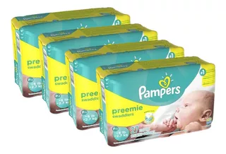 Kit Fraldas Pampers Prematuro Preemie Swaddlers Jumbo 108 Un