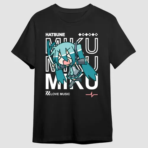 Camiseta Hatsune Miku Vocaloid Rin Len Luka Crypton Future