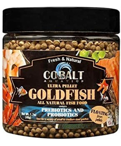 Cobalt Aquatics Ultra Goldfish Pellets Flotantes, 1.7 Onz