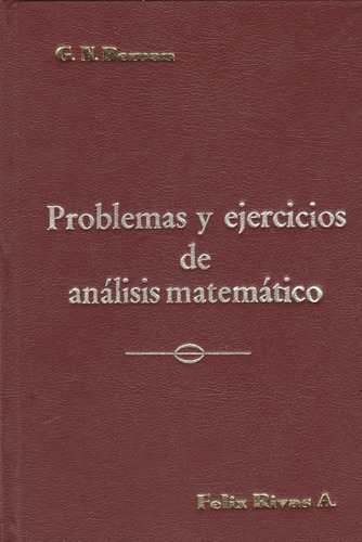 Libro Problemas Y Ejercicios De Analisis Matematico Berman