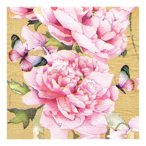 Imagen 3 de 4 de Servilletas Decoupage Set Rosas Y Camelias Laura Craft