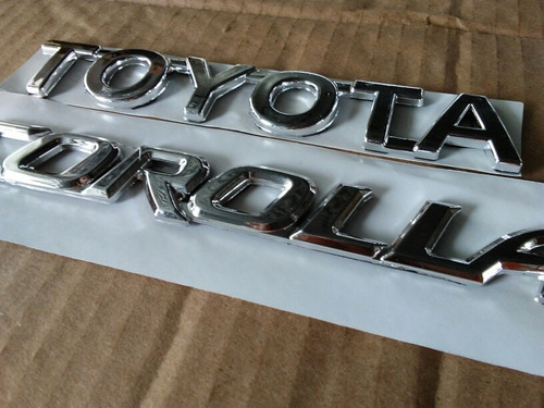 Kit Emblemas Toyota Corolla Reemplazos Adhesivo Precio Par