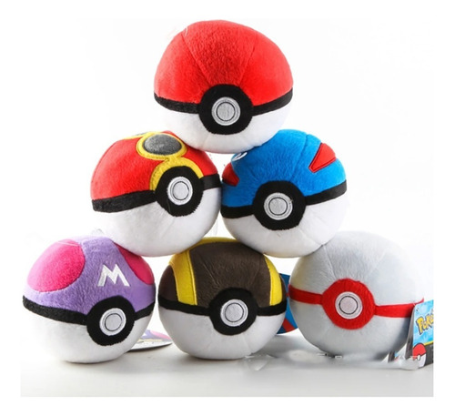 Pokebola De Peluche  Pokemon Para Niños Colgante