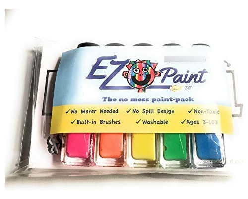 Ezpaint- 5pc La Diversión Sin Mezcla De Pintura Lío. (neón S