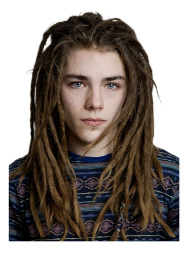 12 Rastas Extensión 25 Cm Castañas Pelo Natural