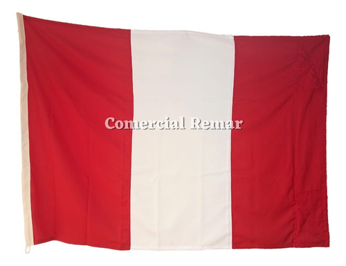 Bandera Perú 240x145cm Para Izar Alto Rendimiento Sin Escudo