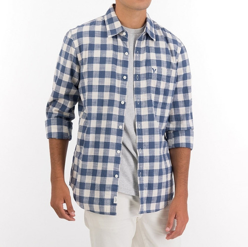 Exclusiva Camisa American Eagle, Blue White