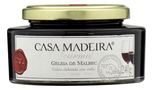 Geleia Malbec Casa Madeira Gourmet Vidro 240g