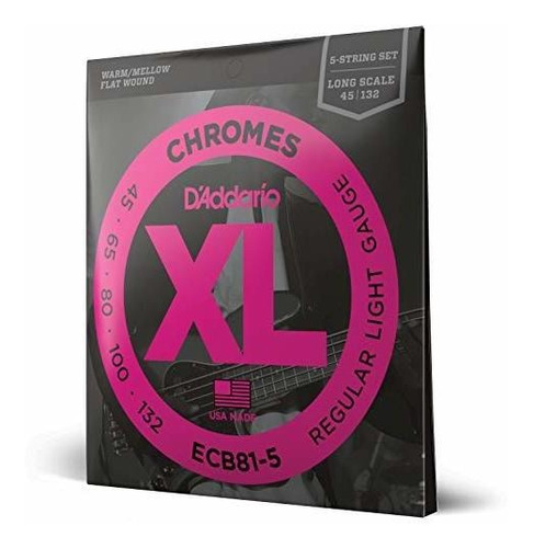 D 'addario Ecb81 5 Cuerdas Para Guitarra Bass De 5 Cuerdas, 