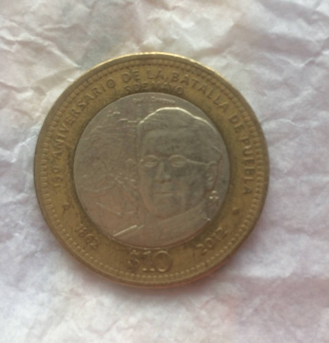 Moneda 10 Pesos, Batalla De Puebla