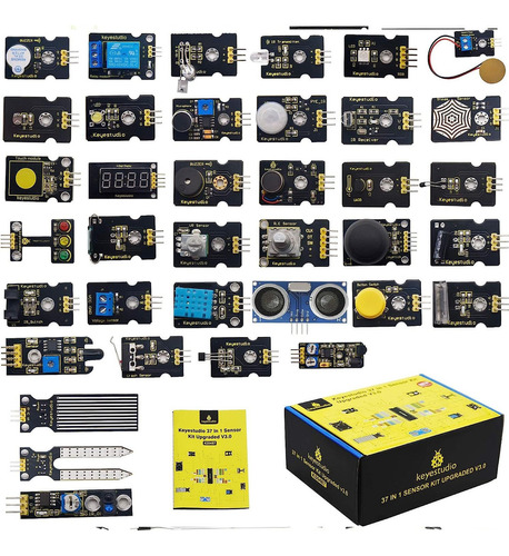 Kit De Sensores Para Arduino Y Raspberry Pi 37 Módulos Stem